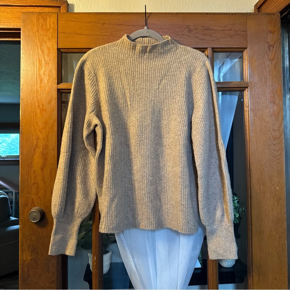 J. Crew Beige Turtleneck Sweater